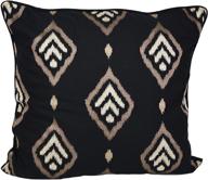 💃 donna sharp lexington black embroidered decorative pillow: sleek elegance for enhanced décor logo