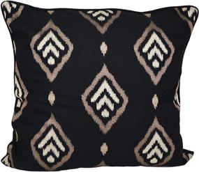 img 2 attached to 💃 Donna Sharp Lexington Black Embroidered Decorative Pillow: Sleek Elegance for Enhanced Décor