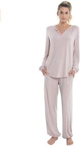 img 2 attached to 🏻 Barefoot Dreams Luxe Milk Jersey Namaste Lounge Set: Unparalleled Comfort and Style for Ultimate Relaxation