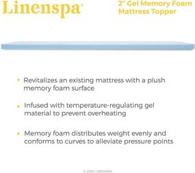 img 3 attached to 🛏️ Enhance Comfort with Linenspa Queen 2 Inch Gel Infused Memory Foam Mattress Topper