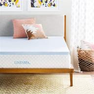 🛏️ enhance comfort with linenspa queen 2 inch gel infused memory foam mattress topper logo