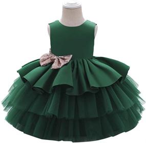 img 3 attached to Bowknot Pageant Toddler Dresses Headwear Apparel & Accessories Baby Girls