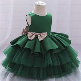 img 1 attached to Bowknot Pageant Toddler Dresses Headwear Apparel & Accessories Baby Girls