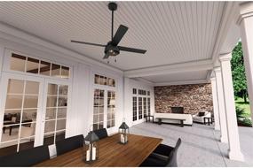 img 1 attached to 🌀 Hunter Spring Mill 52" Matte Black Ceiling Fan with LED Lights and Pull Chain Control - Indoor/Outdoor