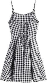 img 3 attached to 👗 SweatyRocks Women's Spaghetti Casual Gingham Clothing: Comfortable and Stylish Womenswear