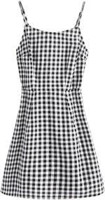 img 4 attached to 👗 SweatyRocks Women's Spaghetti Casual Gingham Clothing: Comfortable and Stylish Womenswear