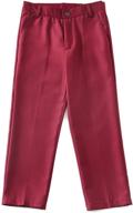 👖 yuanlu front dress pants: premium toddler boys' clothing in pants - top picks and reviews logo