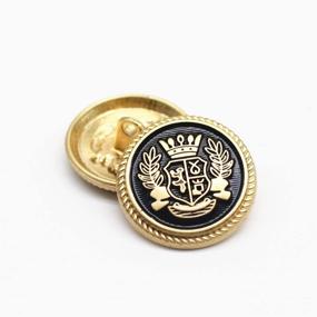 img 2 attached to 🧥 Upgrade Your Blazers and Jackets with MebuZip Black Gold Metal Button Set (14 Pieces, 15MM-20MM, MBM22)