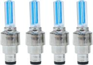 🚴 lioobo pack of 4 wheel lights tire valve cap light for enhanced car, bike, bicycle, and motorcycle visibility logo