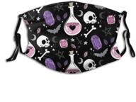 stylish goth face mask set - includes 2 filters, reusable & washable - ideal balaclavas for women, men, and youth logo