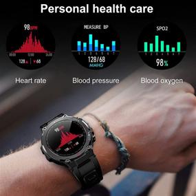 img 1 attached to 🏋️ Men's Waterproof Sports Smart Watch: Track Heart Rate, Blood Pressure, SpO2 | Android & iOS Compatible