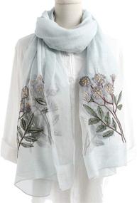 img 2 attached to 🧣 Stay Warm and Stylish with Jeelow Silk Wool Scarf Shawls Wraps for Women