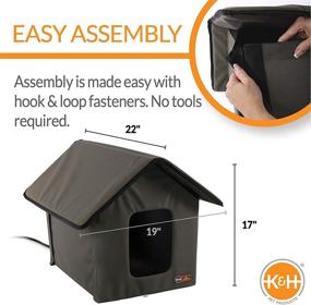 img 3 attached to 🐈 K&amp;H PET Products: Outdoor Kitty House Cat Shelter – Weatherproof and Cozy Haven for Your Feline Friend