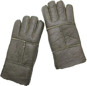 img 3 attached to 🧤 Premium YISEVEN Sheepskin Mittens: Luxurious Shearling Leather Men's Accessories