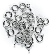 open spring round clasps silver logo