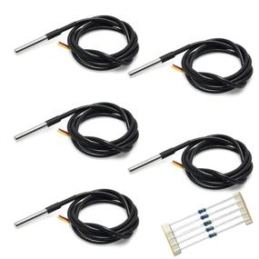 img 4 attached to 🌡️ Pack of 5pcs Gikfun Waterproof DS18B20 Digital Thermal Probe Temperature Sensor for Arduino - EK1083