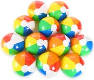 pack of 6 decora 12-inch inflatable rainbow beach balls - fun water toys for kids in swimming pools logo