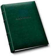 📚 acadia green leather desk address book - refillable, 9"x7" by gallery leather logo