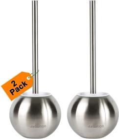 img 1 attached to 🚽 JAGURDS Toilet Brush with Holder - Premium Stainless Steel 2pc Toilet Scrubber Set - Effective Bathroom Cleaning Solution
