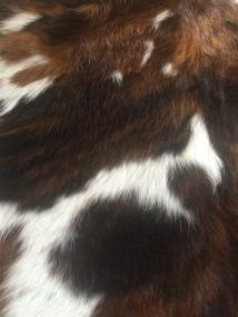 img 2 attached to 🐄 Stunning Large RODEO Tricolor Cow Hide Cow Skins Hair on Leather Rug - Size 5x7