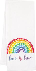 img 3 attached to 🌈 KAF Home Pride Rainbow Love is Love Kitchen Dish Towels, Set of 4, Cotton Rich, 18 x 28 inches