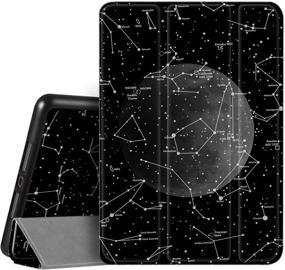 img 4 attached to 📱 Hepix iPad Constellation Moon Star Case - 10.2 inch Space Galaxy Black Night Cover with Pencil Holder - Compatible with 9th, 8th, and 7th Generation iPads - Auto Sleep Wake - A2430, A2270, A2428, A2200, A2429, A2197