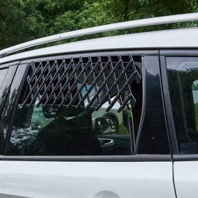 img 3 attached to 🐶 XianghuangTechnology Window Pet Gate - Universal Mesh Ventilation Grill for Safe Car Window Protection of Dogs, Puppies, and Pets in Cars, Trucks, & SUVs