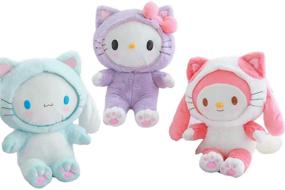 img 2 attached to 22cm Cute Anime Kawali Dogs Cats My Melody Cinnamorol Kitty Soft Stuffed Plush Dolls – Perfect Bags Decor, Adult-Kids Toys, Girls' Gift