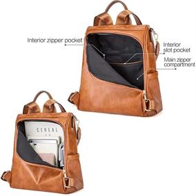 img 1 attached to Stylish and Practical: CLUCI Women Backpack Purse - The Ultimate Fashion Leather Bag for Travel and Daily Use