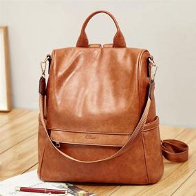 img 3 attached to Stylish and Practical: CLUCI Women Backpack Purse - The Ultimate Fashion Leather Bag for Travel and Daily Use