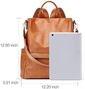 img 2 attached to Stylish and Practical: CLUCI Women Backpack Purse - The Ultimate Fashion Leather Bag for Travel and Daily Use