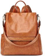 stylish and practical: cluci women backpack purse - the ultimate fashion leather bag for travel and daily use logo