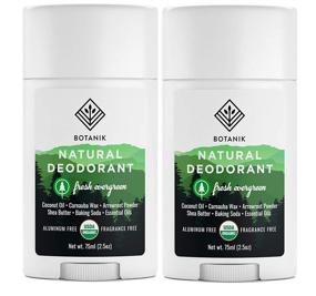 img 4 attached to 🌿 Botanik Natural Deodorant - Men's Organic Aluminum-Free Deodorant - Fresh Evergreen (2 pack)