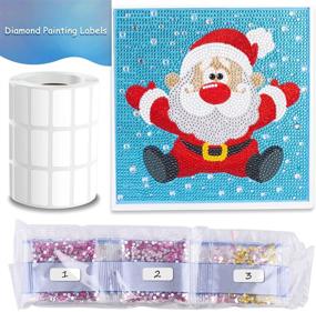 img 1 attached to 💎 Diamond Painting Storage Container Labels - 2-Roll Pack, Rectangular White Stickers for Diamond Painting Accessories and Beads Collection - Self-Adhesive Writable Labels for Name, Number