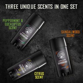 img 1 attached to 🌿 Ultimate Odor Protection: VIKING REVOLUTION - 3 Pack Natural Mens Deodorant with All Natural Scents - Aluminum Free, Long-Lasting Freshness: Citrus, Peppermint, Eucalyptus & Sandalwood