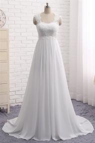 img 2 attached to 👗 Sleeveless Chiffon Evening Wedding Dresses: Elegant Attire for Women's Clothing