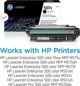 img 3 attached to 🖨️ Original HP 507X Black High-yield Toner Cartridge for HP LaserJet Enterprise 500 color M551, MFP M575, Pro 500 MFP M570"