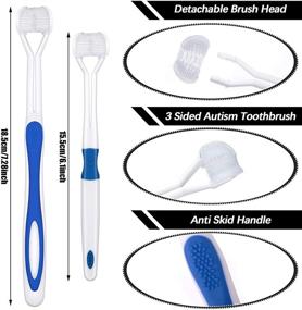 img 3 attached to 🦷 3 Sided Autism Toothbrush for Adults and Kids - Soft Bristles, Deep Cleaning, 8 Pieces, Multiple Colors