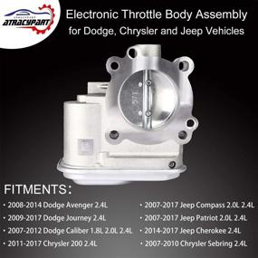 img 2 attached to Electronic Throttle Body Assembly with IAC TPS - Dodge Avenger, Caliber, Journey | Chrysler 200, Sebring | Jeep Cherokee, Compass, Patriot | Replaces # 04891735AC 4891735AC 4891735AB 4891735AD