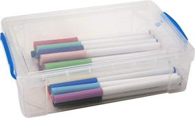 img 3 attached to 📦 Advantus Super Stacker Storage Case: Clear, Compact, and Practical Solution – 2.6" x 5.5" x 9