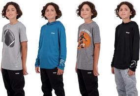 img 3 attached to 👕 Hind мальчики подростковые Quick-Dry дышащие атлетические футболки - 4 штуки для активных детей