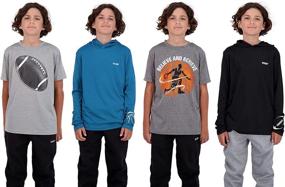 img 4 attached to 👕 Hind мальчики подростковые Quick-Dry дышащие атлетические футболки - 4 штуки для активных детей