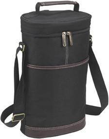 img 1 attached to 🍷 Insulated Wine Tote Bag with Corkscrew & Shoulder Strap - Black by Picnic at Ascot