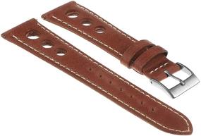 img 3 attached to DASSARI Carrera Distressed Leather Release: Premium Handcrafted and Stylish Watch Band