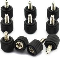🔩 dzs elec 10pcs #6-32 black thumb screws - carbon steel, nickel plated, philips head, computer case fastener screws logo