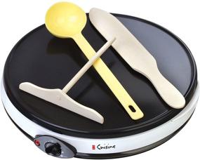 img 2 attached to 🥞 Effortlessly Make Perfect Crepes with Euro Cuisine Electric Crepe Maker, 12 Inch, White!