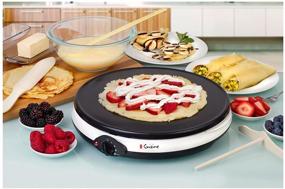 img 1 attached to 🥞 Effortlessly Make Perfect Crepes with Euro Cuisine Electric Crepe Maker, 12 Inch, White!