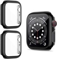 ⌚️ защитное стекло zebre 2-pack для apple watch se/series 6/5/4 40 мм - сверхтонкое закаленное стекло высокой четкости, полное покрытие, защитный чехол логотип