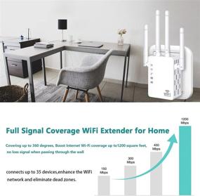 img 3 attached to 1200Mbps Wireless WiFi Extender for Enhanced Signal Strength and Coverage