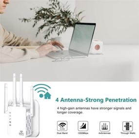 img 2 attached to 1200Mbps Wireless WiFi Extender for Enhanced Signal Strength and Coverage